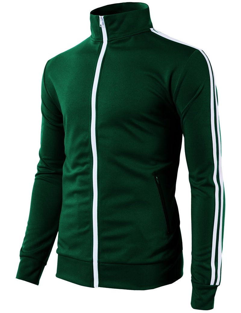 H2H Originals Men's Classics Track Jacket DARKGREEN US L/Asia XL (CMOJA0103) - Image 2
